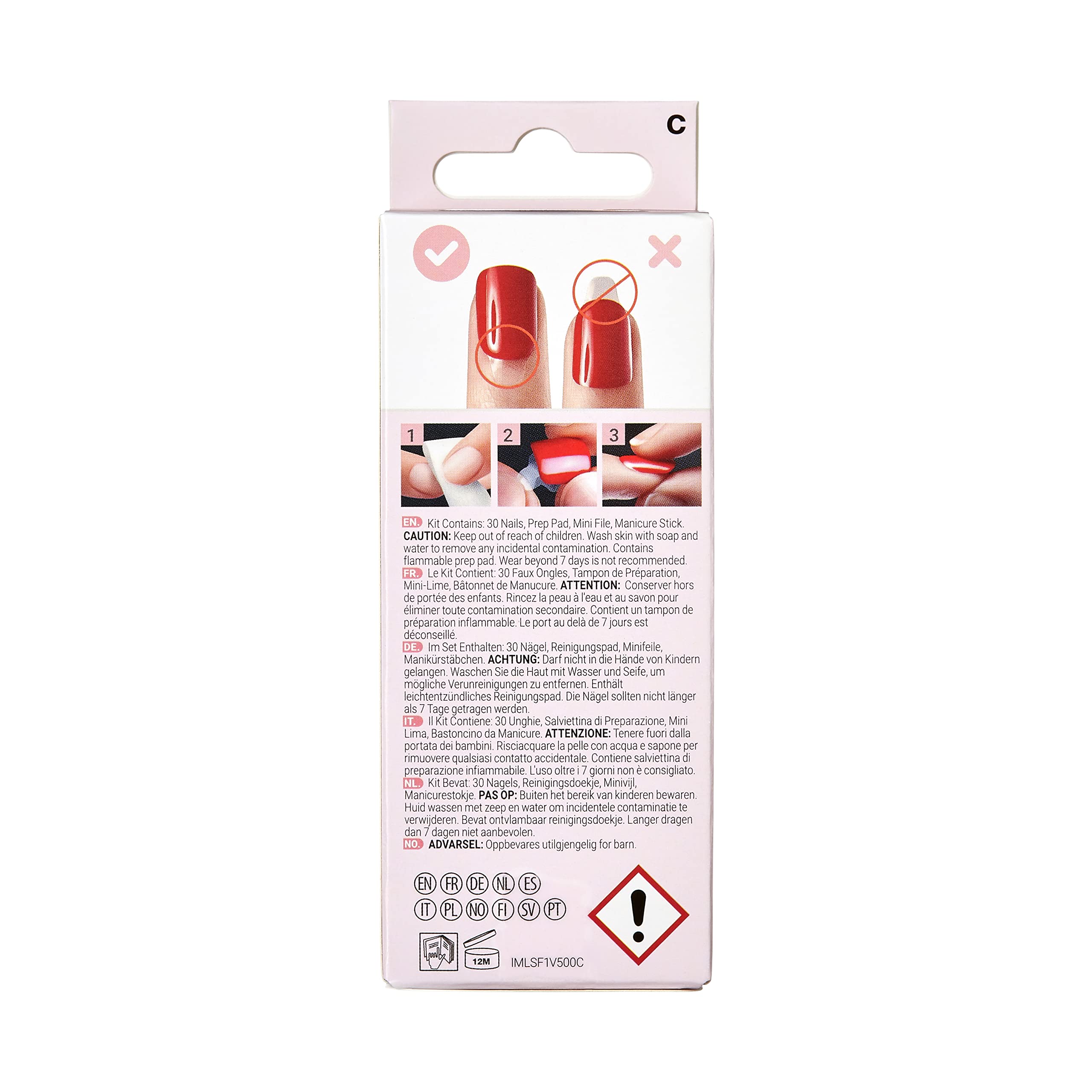 set de 30 uñas para cambios rápidos de look