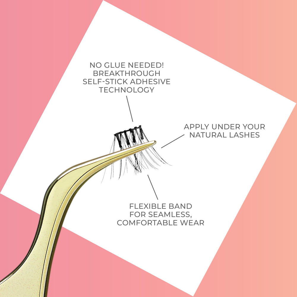 12 conjuntas por estuche de imPRESS Falsies para personalizar tu intensidad.