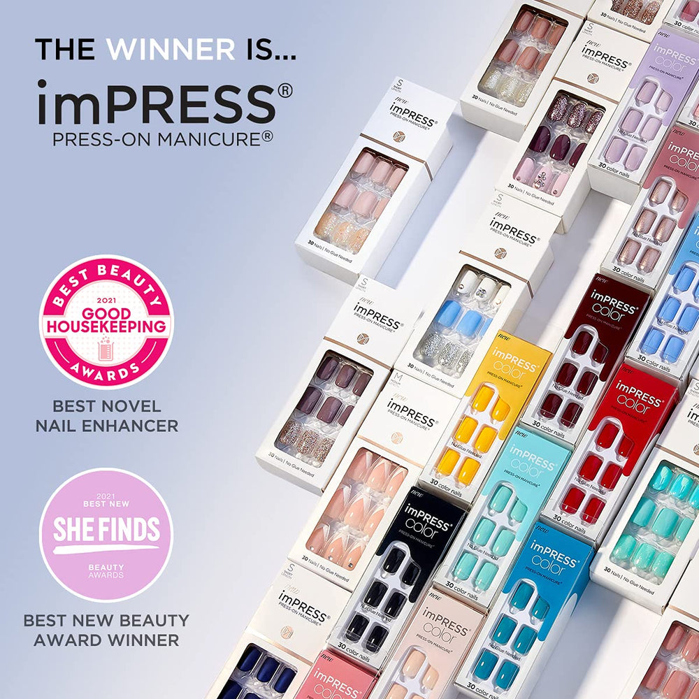 Remoción fácil de uñas imPRESS para cambiar de look sin dañar las uñas naturales.