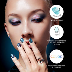 imPRESS Metallic pearlescent finish nails add glam to any look.