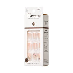 imPRESS uñas postizas blancas con acabado limpio