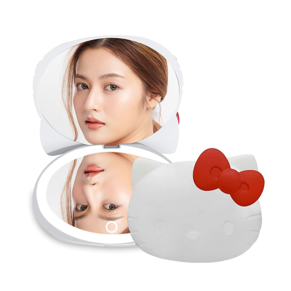 IMPRESSIONS VANITY Hello Kitty espejo compacto 1x 2x para ver detalles con claridad
