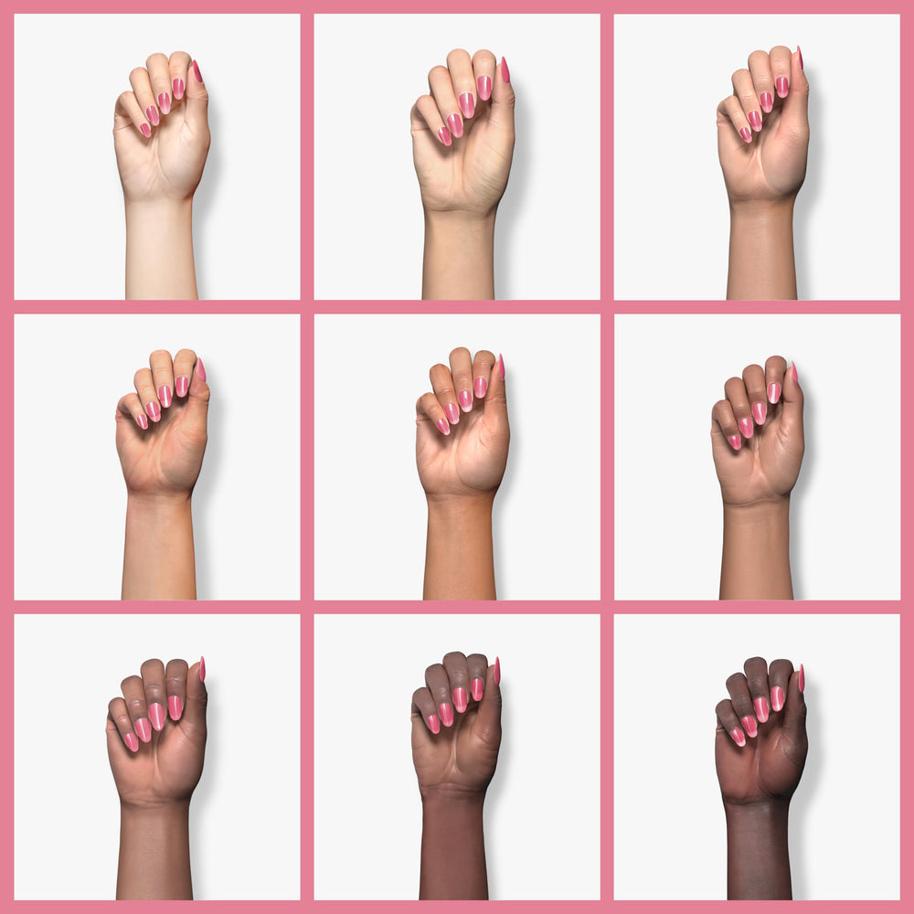 Imtiti Esmalte Gel Rosa Translúcido se cura con UVLED.