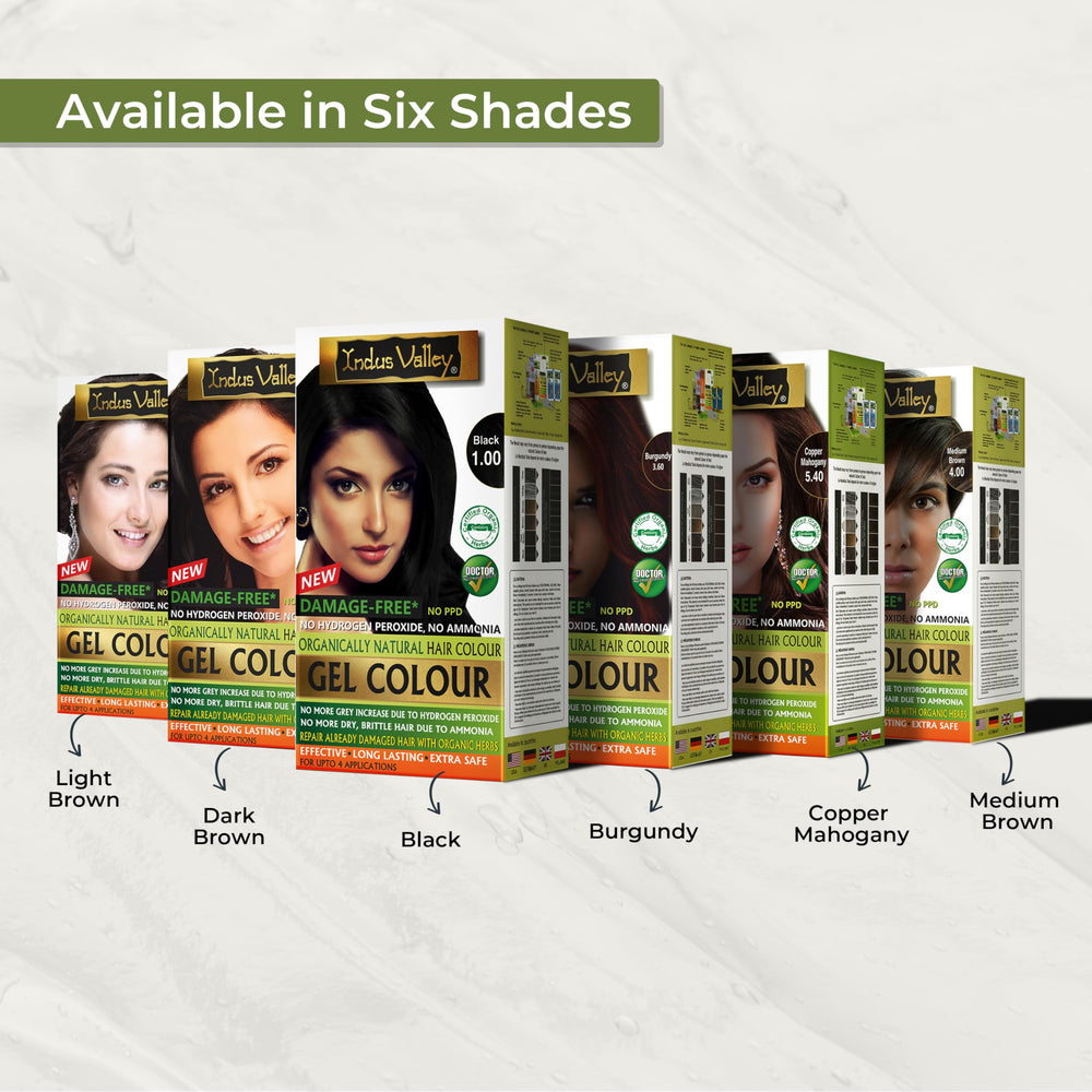 INDUS VALLEY Gel Color uso diario suave, ideal para mantener tono natural.
