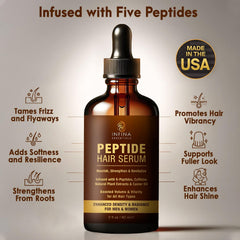 INFINA ESSENTIALS serum drops on hand for easy nightly application.