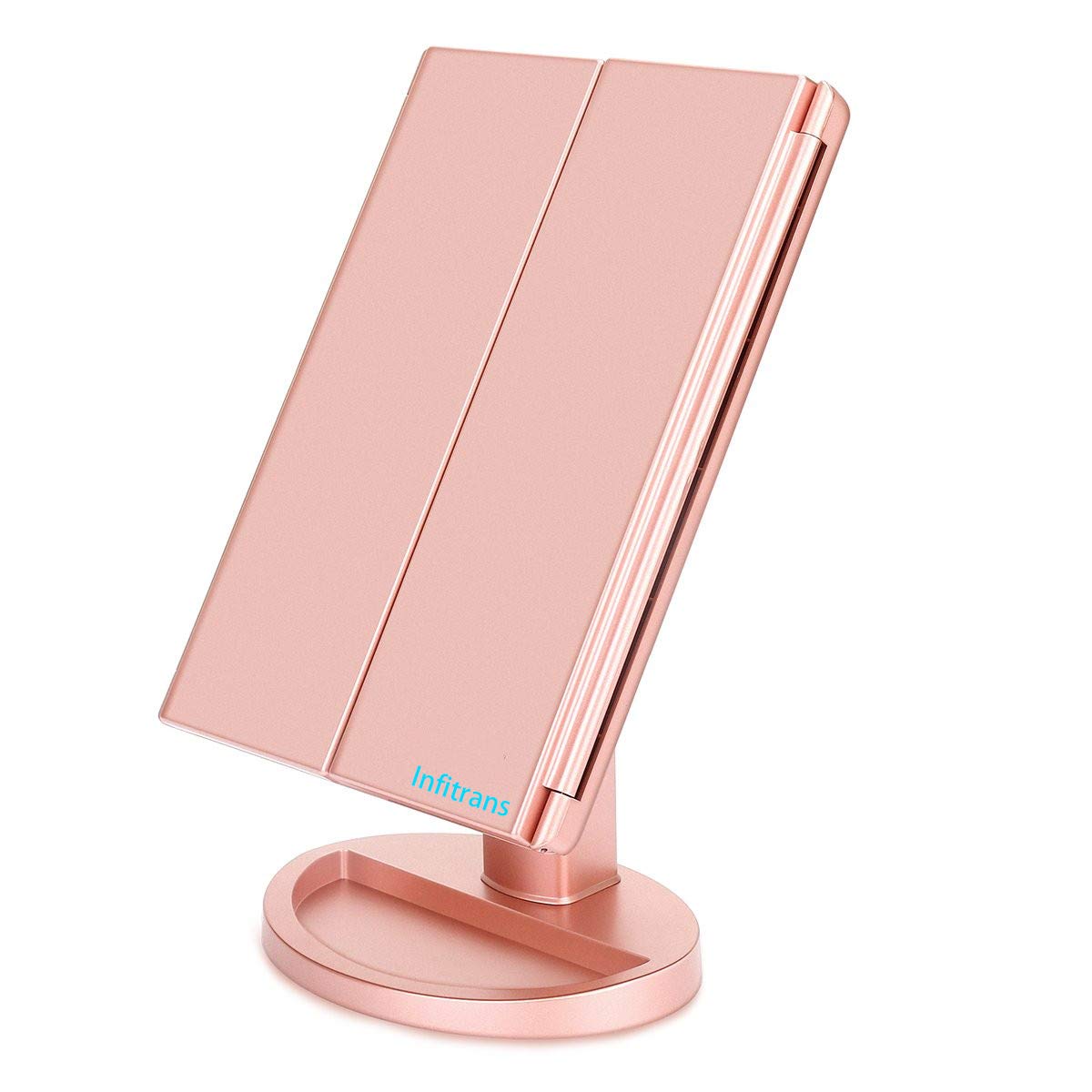 Infitrans iluminación LED controlada por sensor táctil para maquillarte en espacios oscuros.