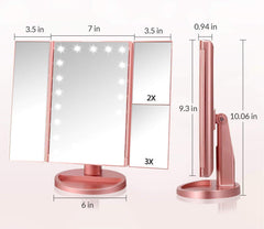 Infitrans rotación de 180 grados para un ángulo cómodo durante maquillaje y cuidado.