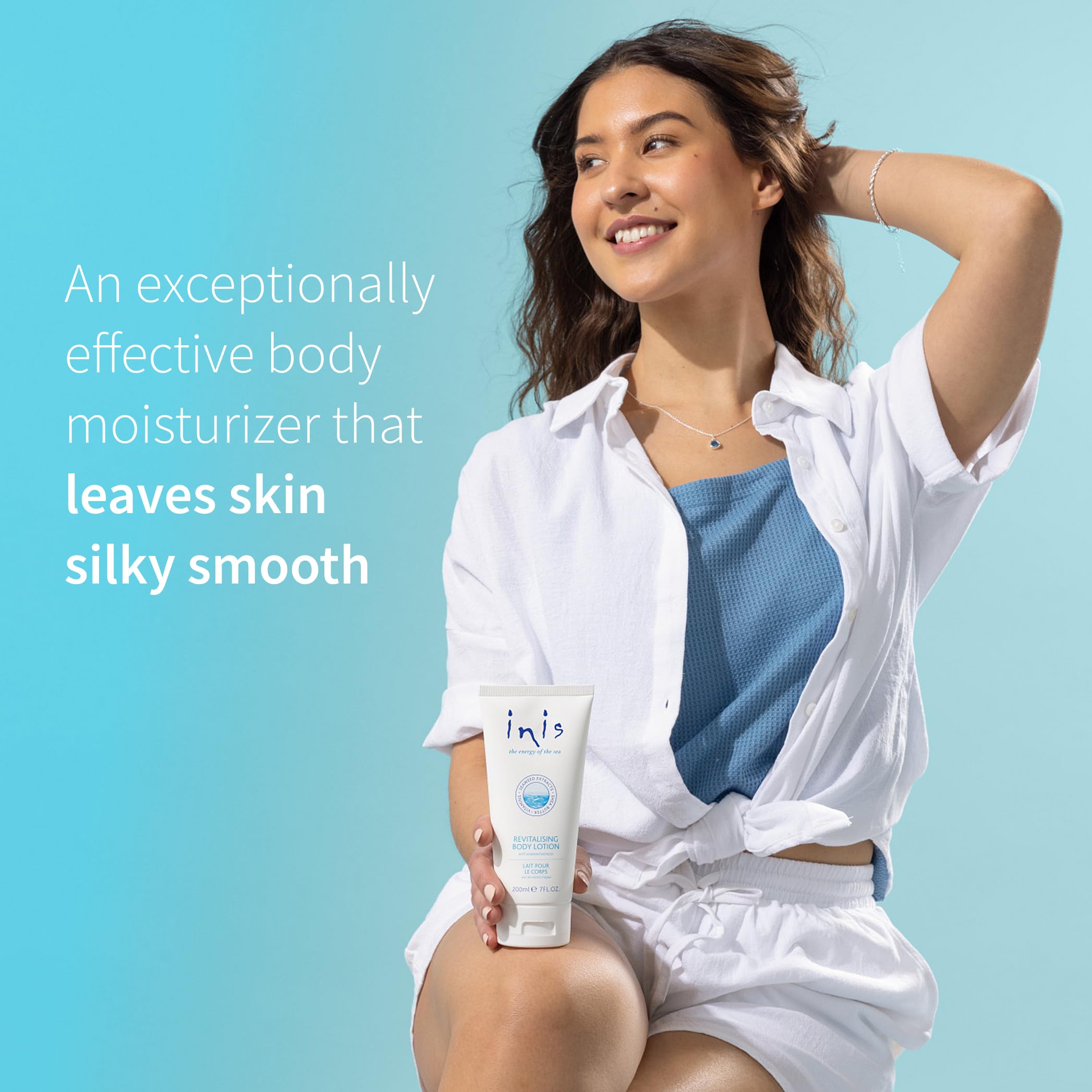 Inis Energía del Mar loción con vitamina E, crema sedosa para piel sana.