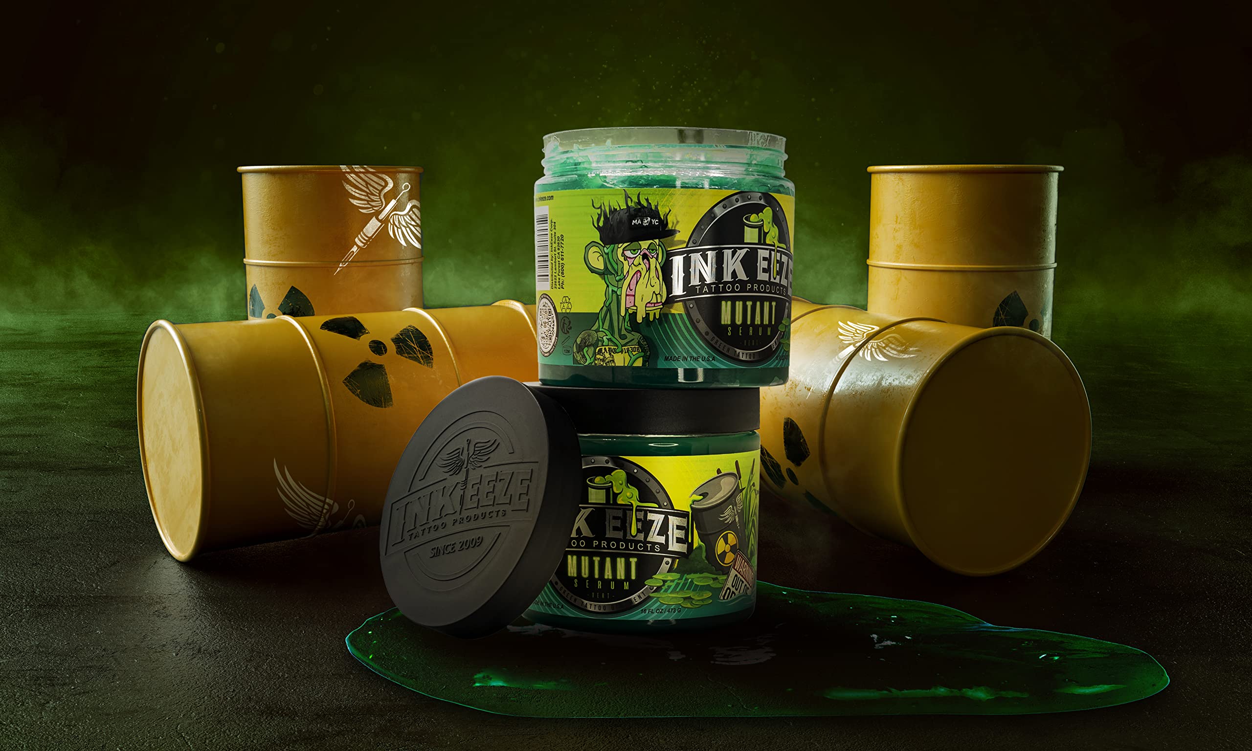 INK-EEZE Mutant Serum aplicación para artistas, ayuda a cobertura rápida sin obstruir máquinas.