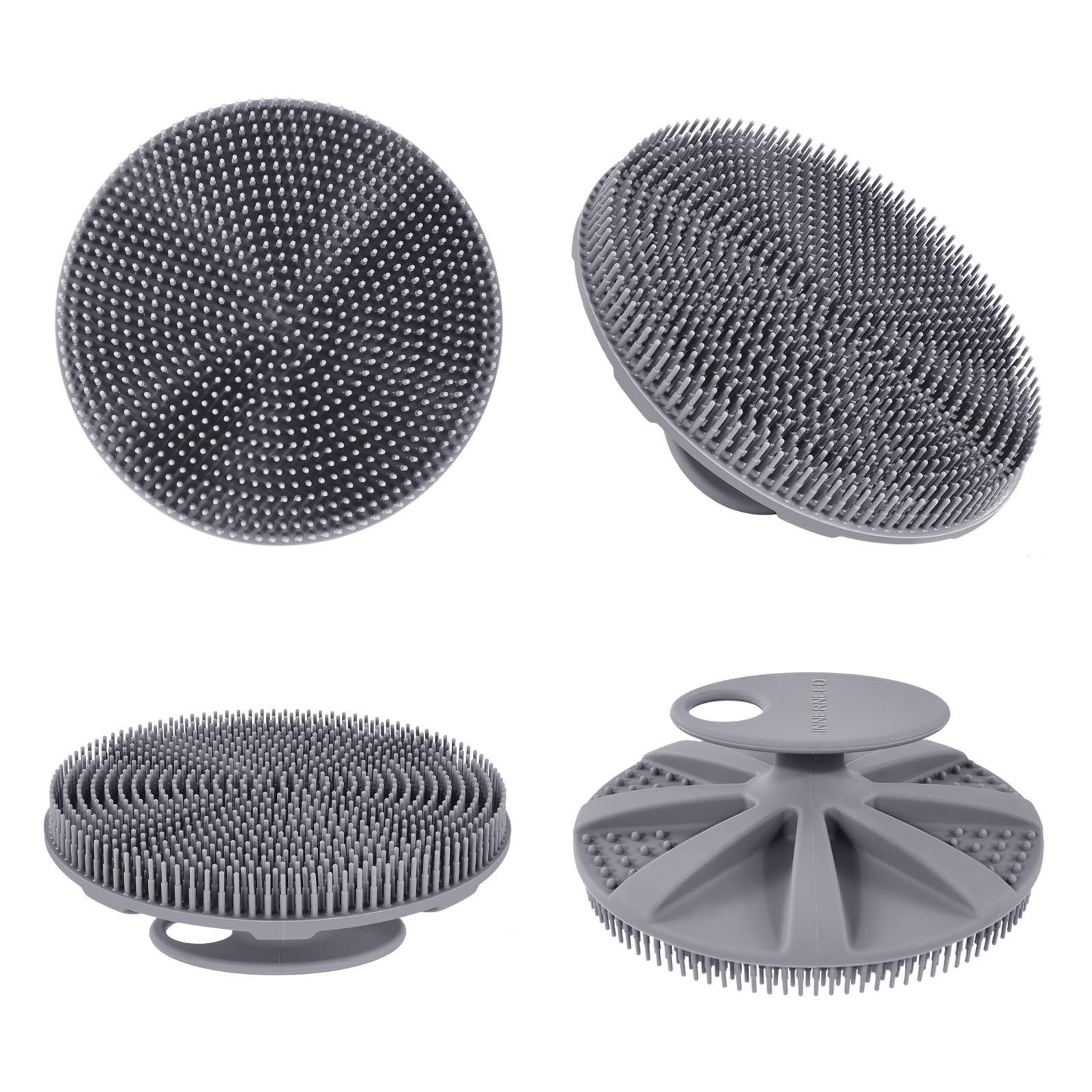INNERNEED cepillo ducha portátil silicona: ideal para viajes y cuidado diario.