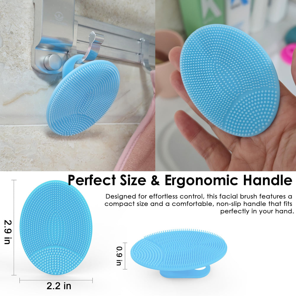 Innerneed cepillo facial silicona ergonomico comodo y seguro para limpieza facial