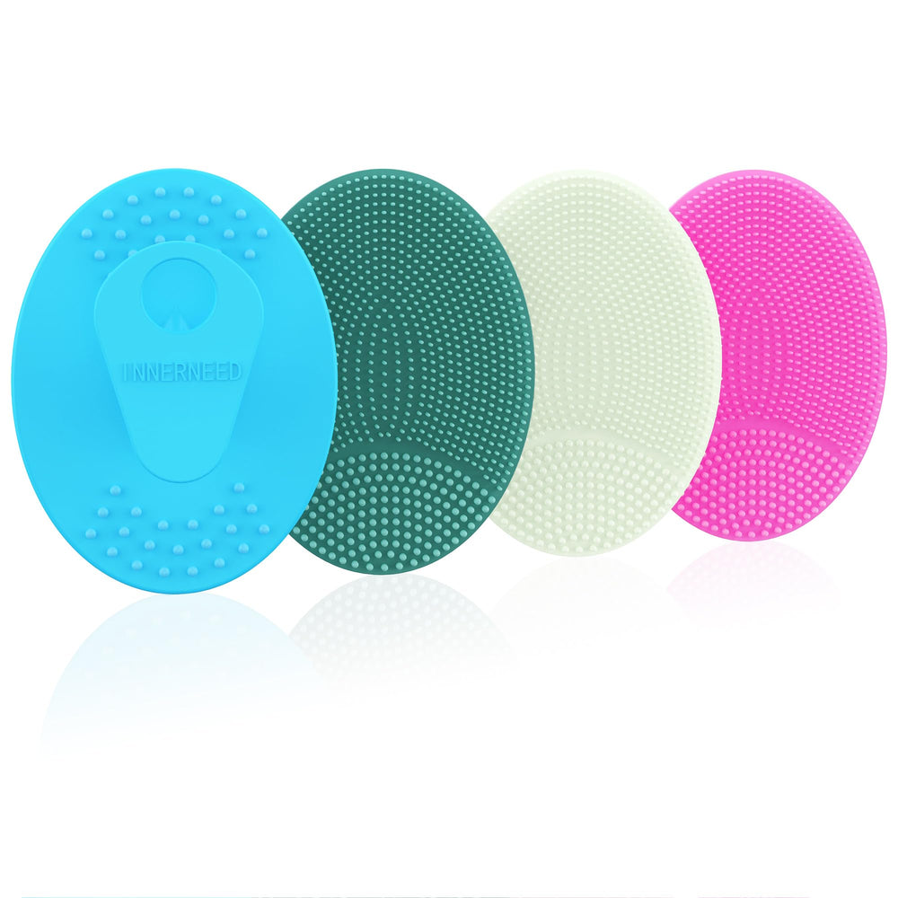 Innerneed conjunto de 4 cepillos faciales de silicona para limpieza suave y exfoliacion diaria