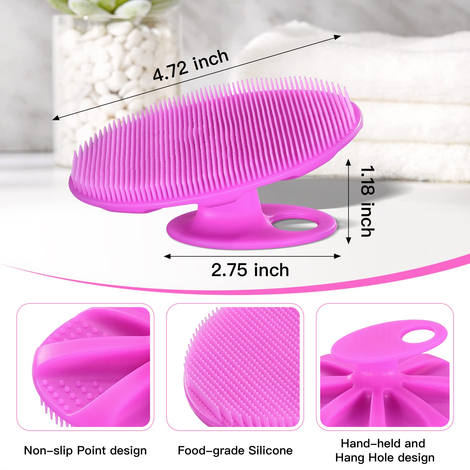 INNERNEED, mango ergonómico, fácil agarre para uso diario en la ducha.