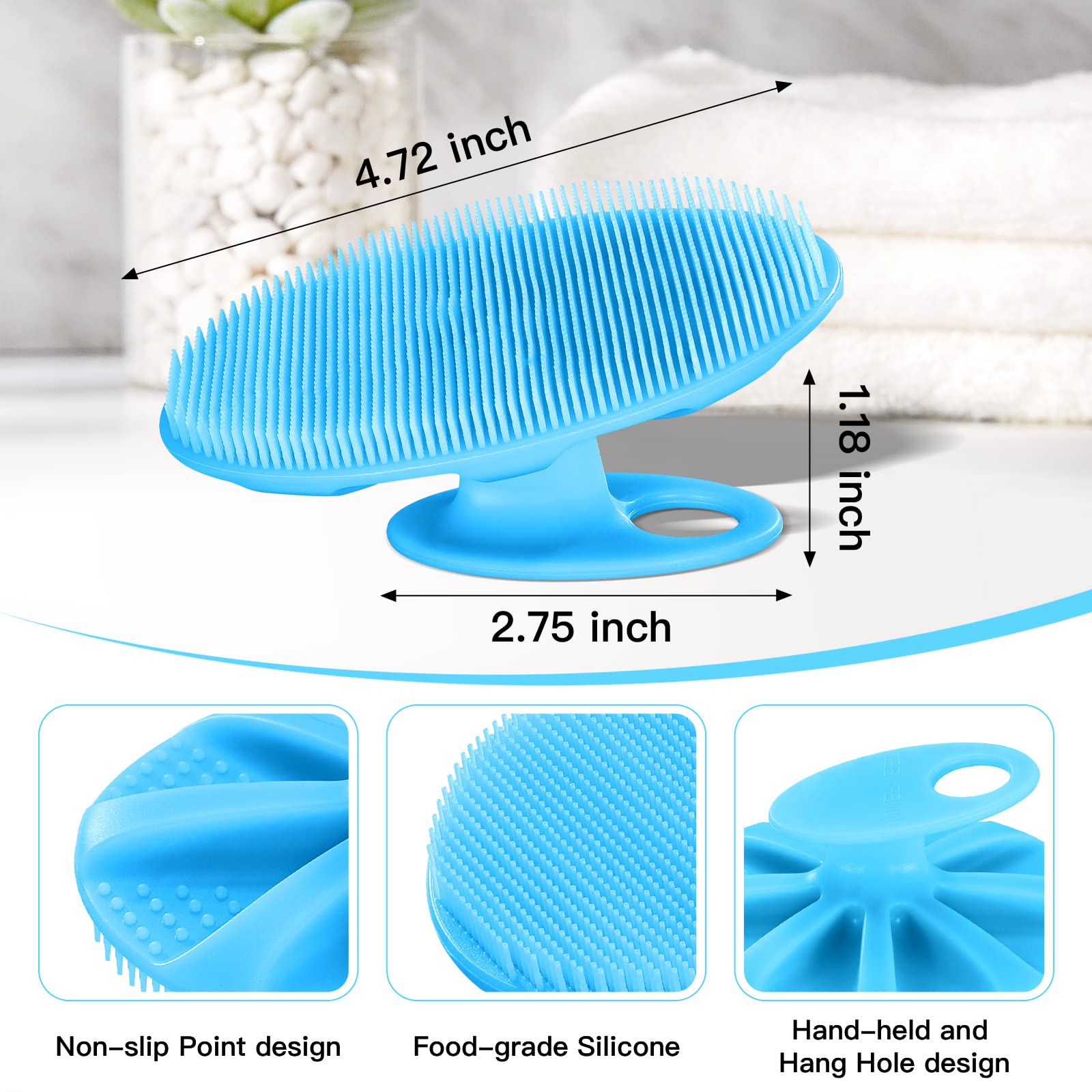 INNERNEED mango-ergonomico facilita el agarre durante la ducha.