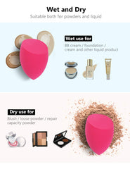 Esponja de maquillaje InnoGear con forma angular para contornos precisos.
