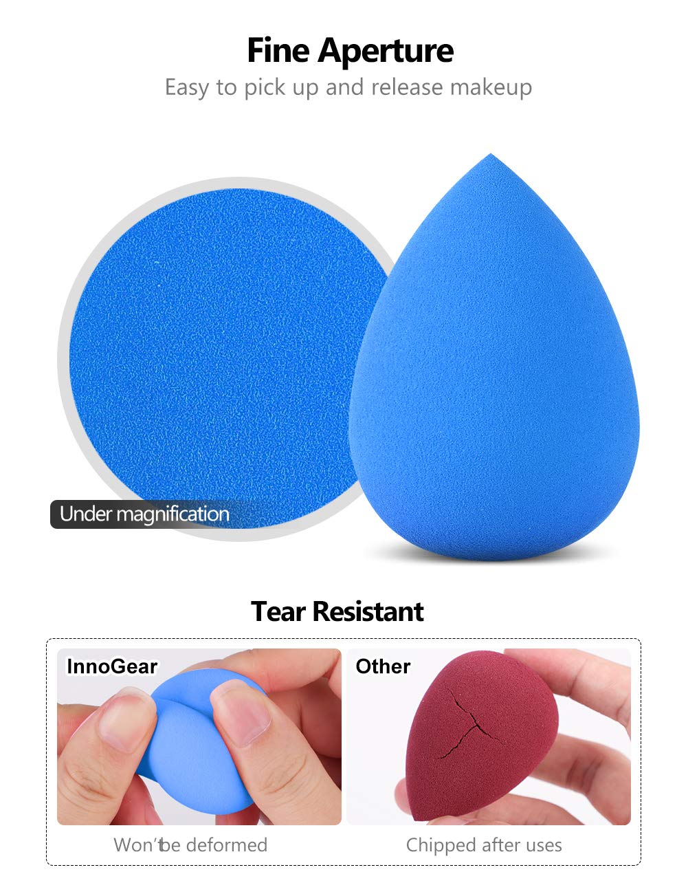 Esponja InnoGear de borde redondeado para cobertura en áreas grandes.