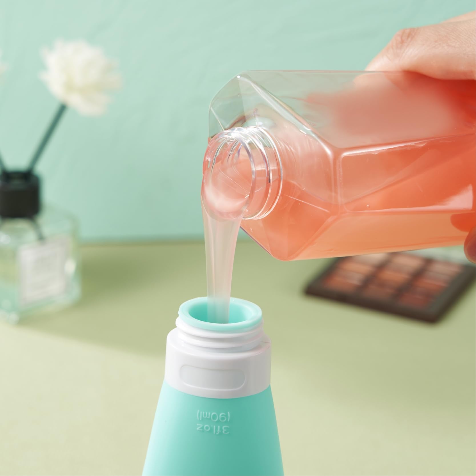 Tuberías de silicona INSFIT libres de BPA, duraderas y reutilizables para cosméticos.