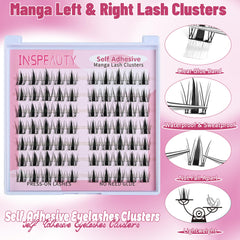INSPEAUTY conjunto manga con efecto gradiente 10-14 mm para ojos más grandes