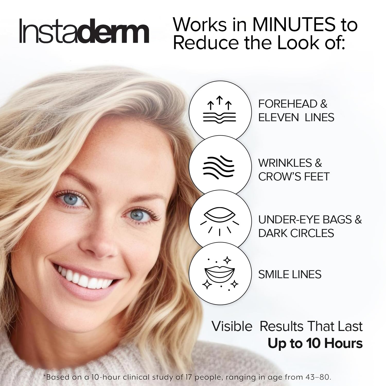Crème hydratante Instaderm yeux – packaging prêt pour l’application quotidienne