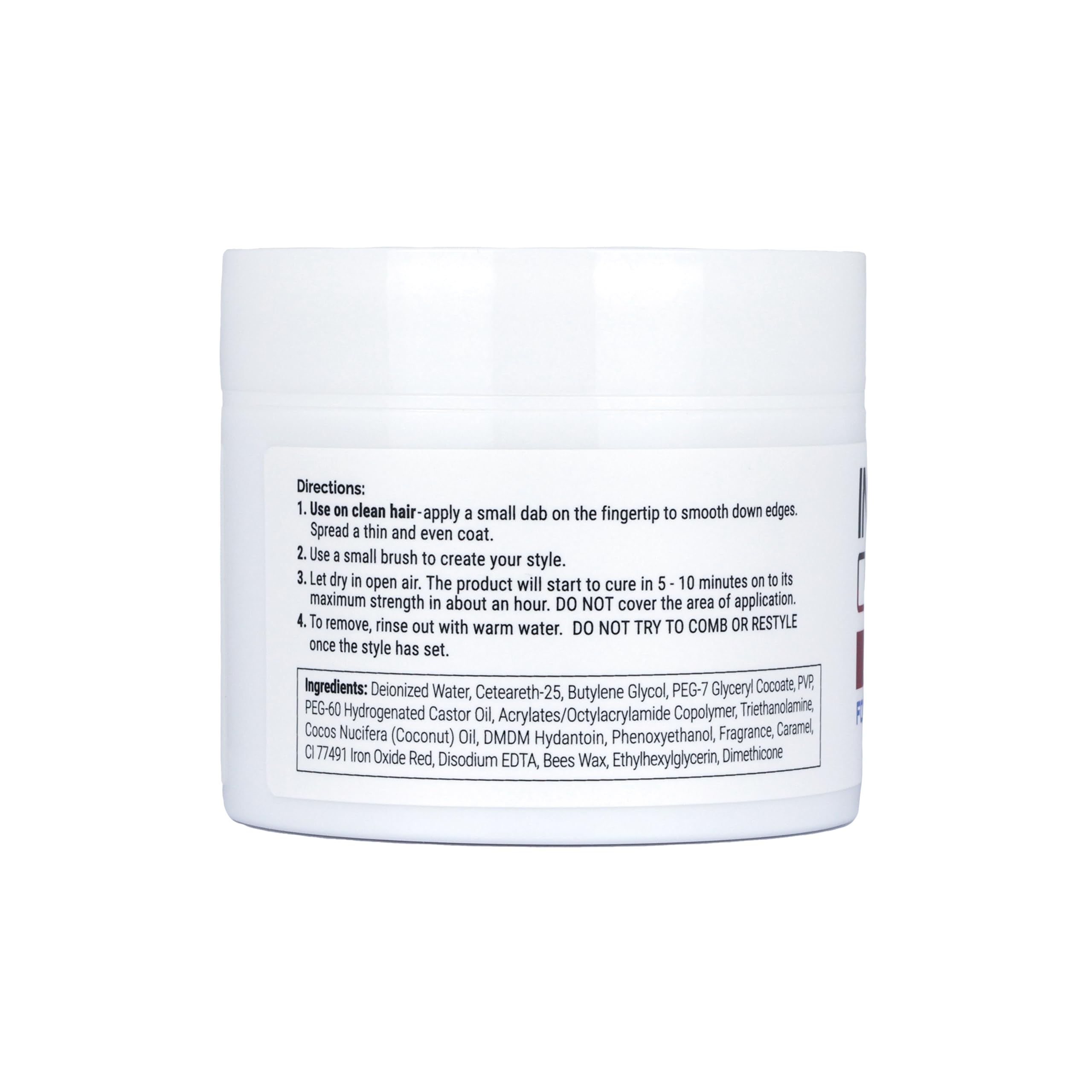 Instant Control Edge & Braid Gel es soluble en agua para retiro fácil.