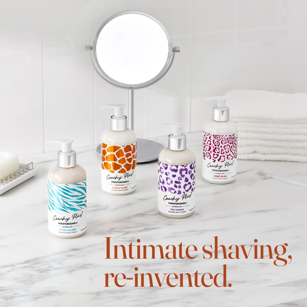 IntiMD Coochy Plus Citrus Elixir, aroma cítrico que complementa la experiencia de afeitado.