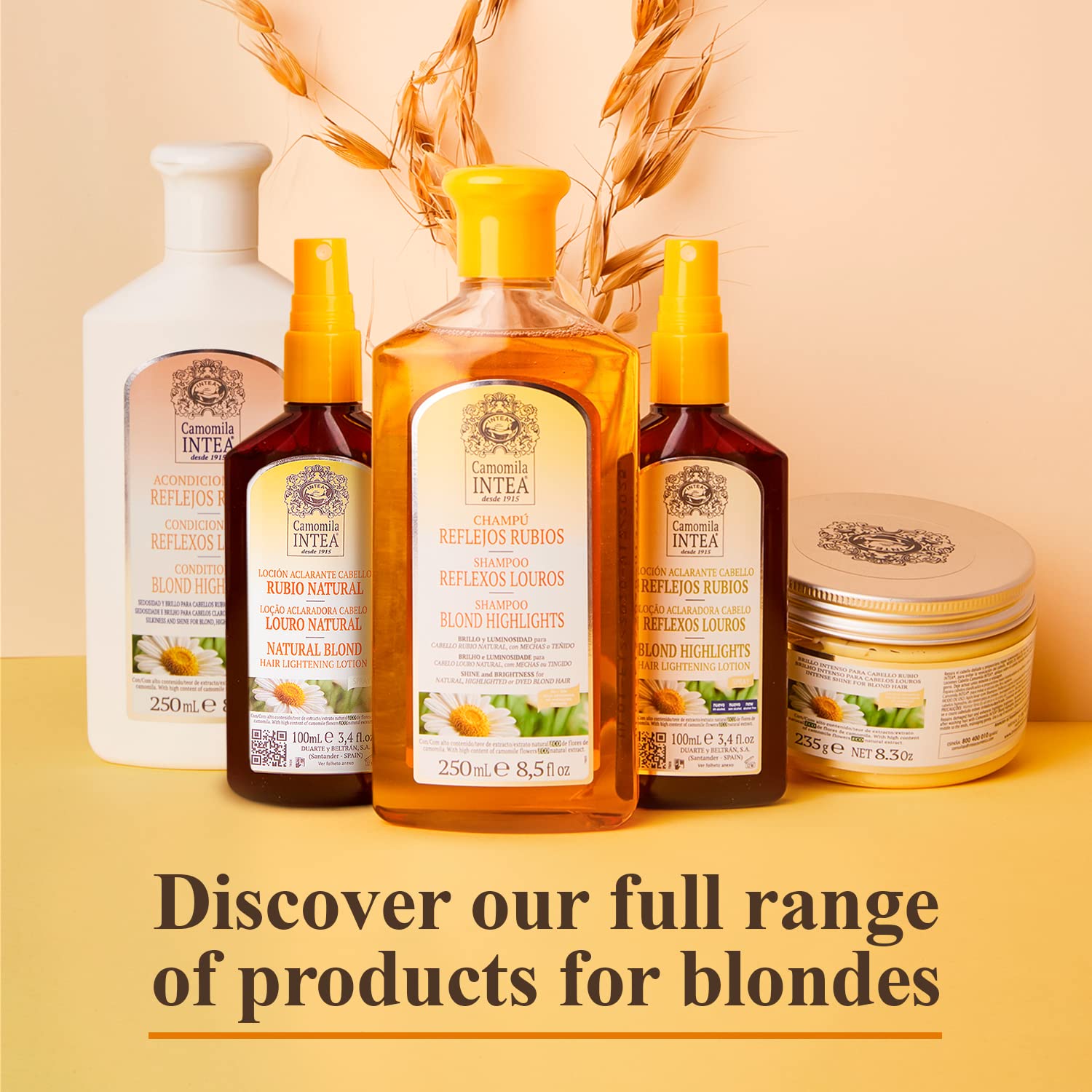 Intea Chamomile Shampoo, aroma a manzanilla: sensación calmante durante la ducha.