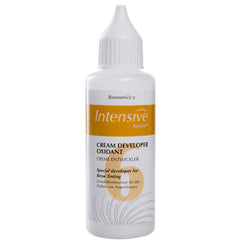 Intensive crema oxidante sin goteo para tintes Intensive, facilita aplicación limpia y control.