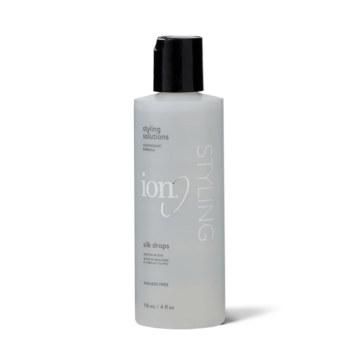 ion Silk Drops: botella brilla para suavidad y brillo instantáneos.