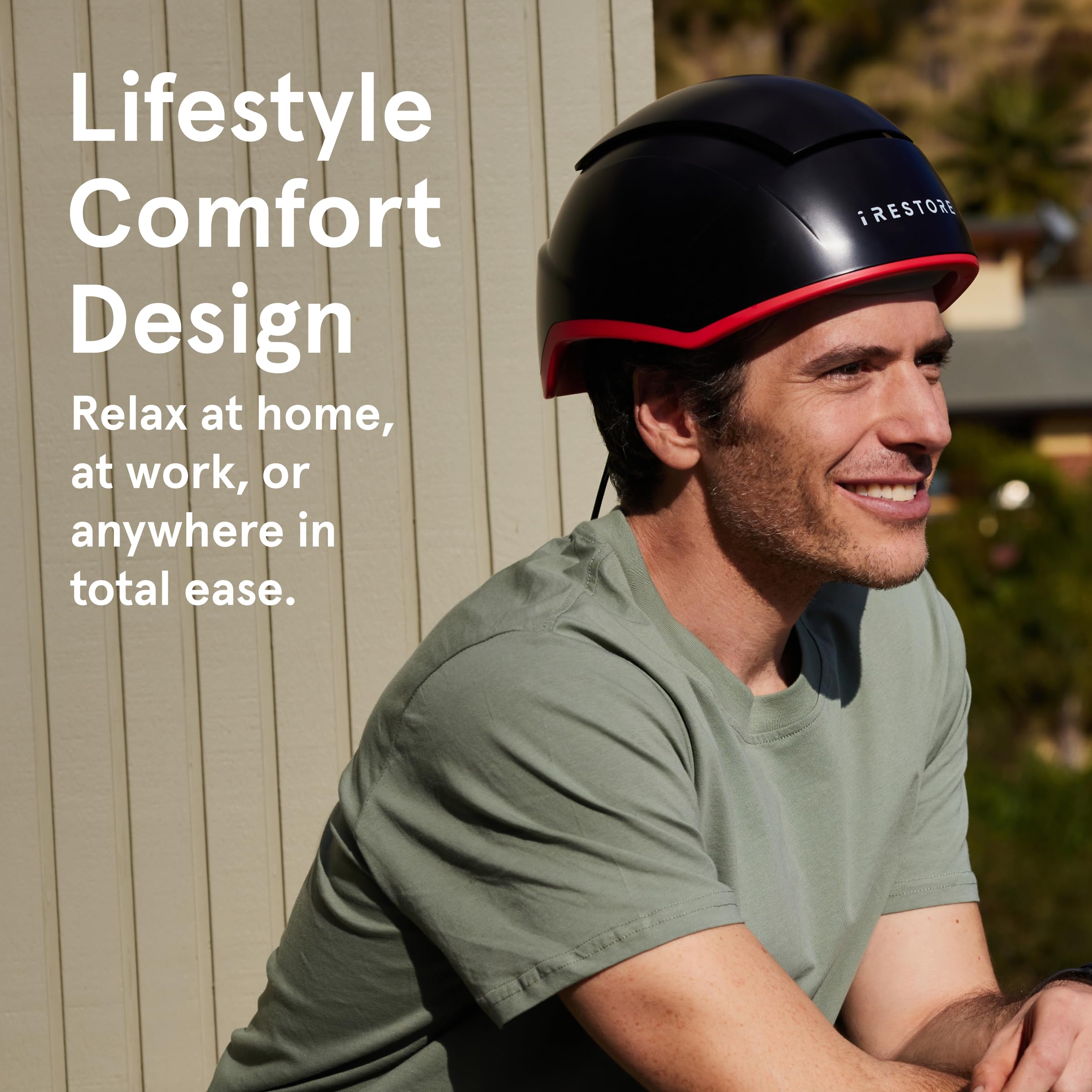 Enfoque frontal y sienes de iRestore Elite para tratamiento localizado