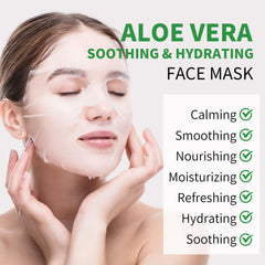 Mascarilla IREV Aloe Vera, envase-caja práctica para hidratación diaria.