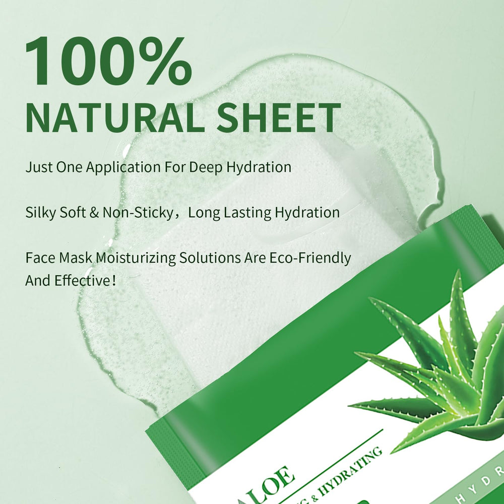 Mascarilla IREV Aloe Vera, textura sedosa para piel suave.