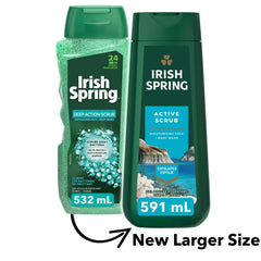 Fragancia fresca de Irish Spring Active Scrub para hombres durante la ducha