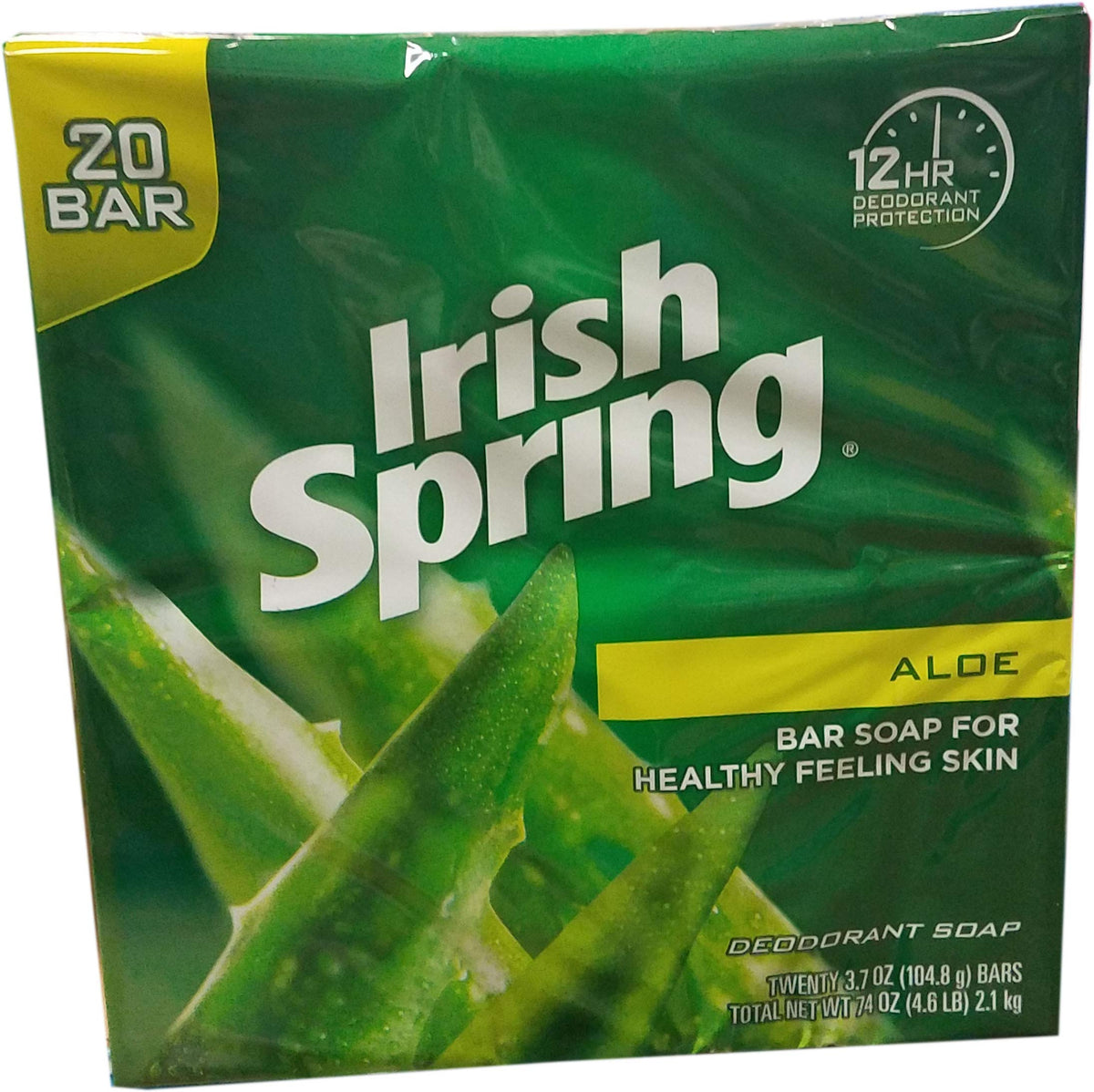 Irish Spring Aloe barra-jabón en la ducha, piel fresca y suave