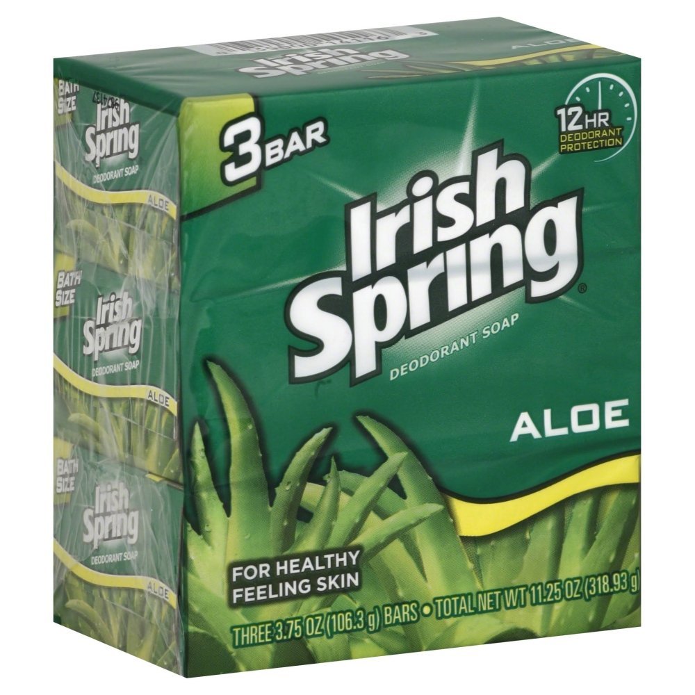 Irish Spring Aloe Mist barra-jabón, sensación fresca y protección de 12 horas para la piel