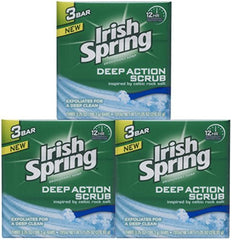 Irish Spring Deep Action espuma cremosa envuelve la piel con frescura.