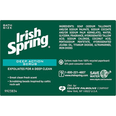 Irish Spring Deep Action jabón triple pack, ahorro práctico para la ducha.