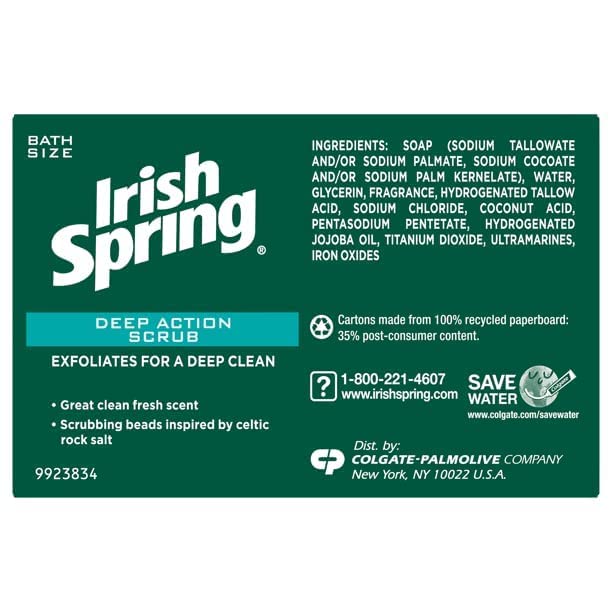 Irish Spring Deep Action sensación de limpieza duradera durante el día.