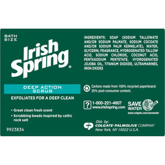 Irish Spring Deep Action textura exfoliante de la barra para piel suave.