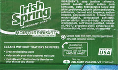 Irish Spring Moisture Blast, hidroperlas durante la ducha que se disuelven, aportando una sensación suave.