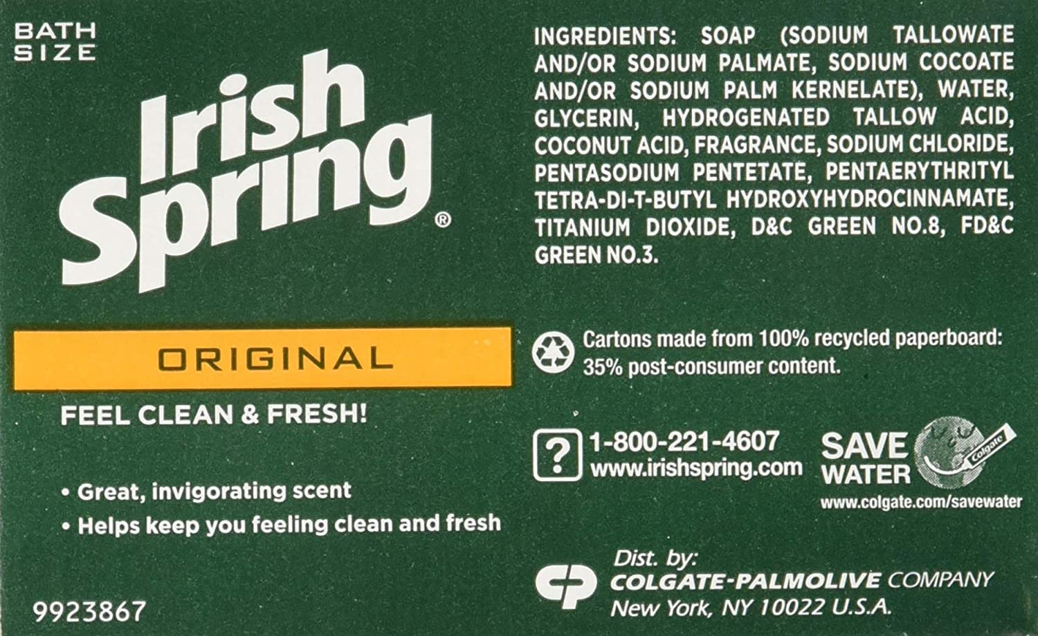 Irish Spring Original: espuma cremosa que acompaña la ducha y deja frescura.