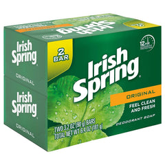 Irish Spring Original: barra en mano, aroma vigorizante para empezar el día.