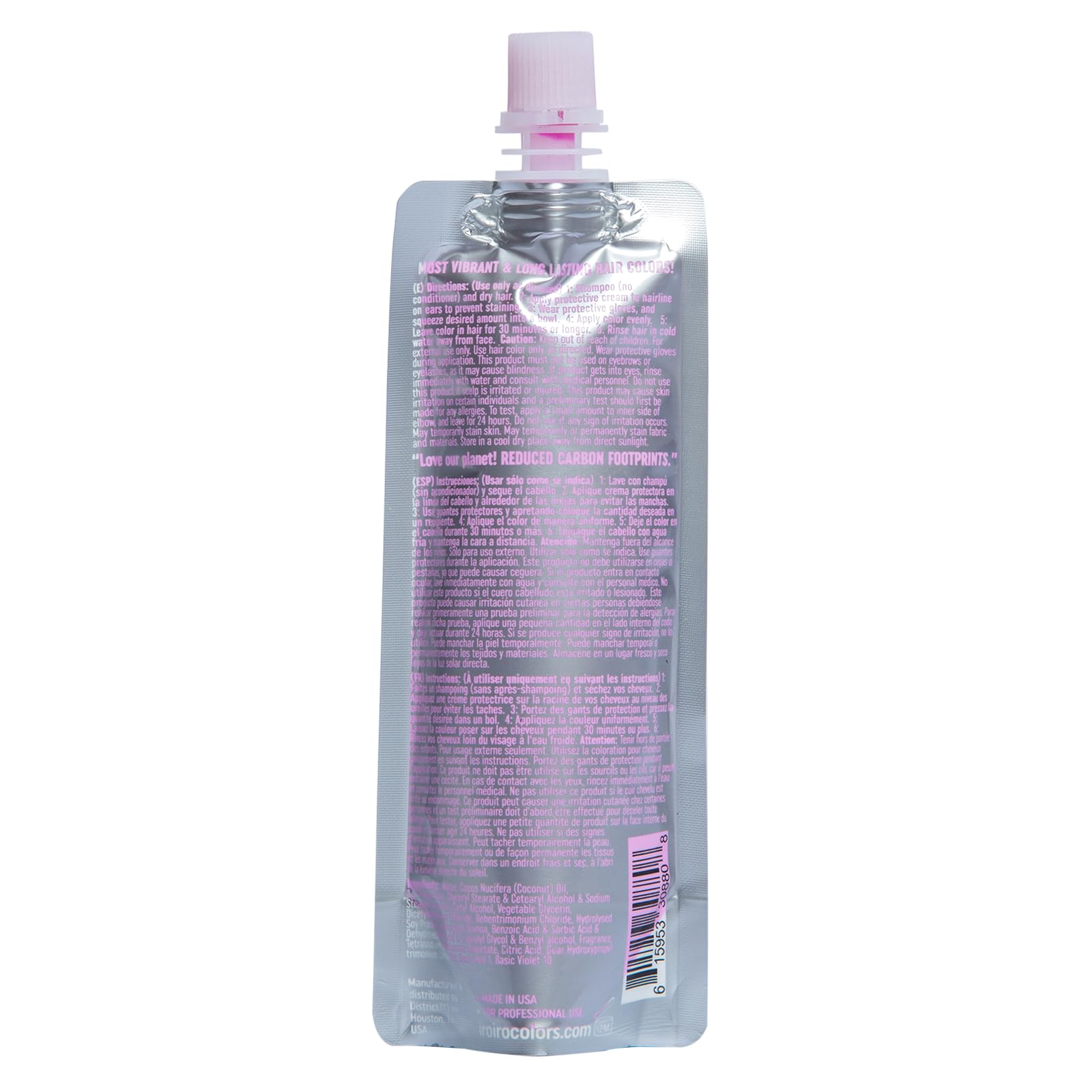 IROIRO Pink 70 cream dye on swatch demonstrates creamy application and even coverage