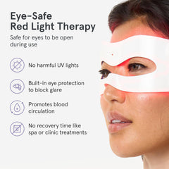 iRestore potencia la suavidad de la piel bajo los ojos con luz suave.