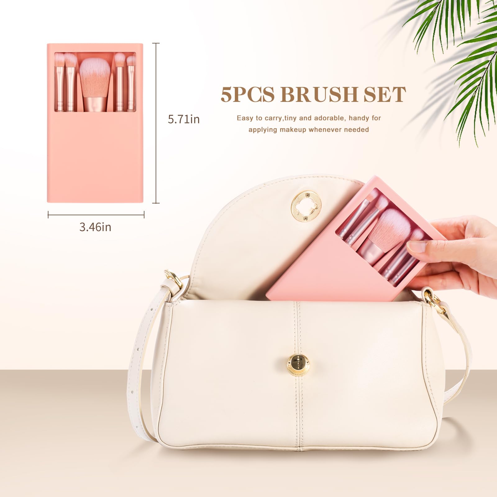 IRYCSSCE kit de pinceles pequeños para bolso, ideal en viaje o bolso diario