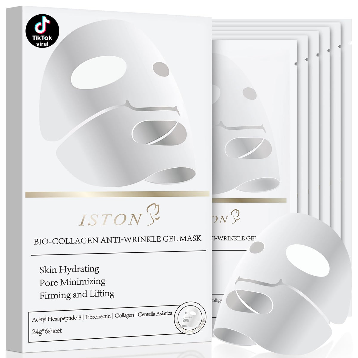 ISTON Bio-Colágeno Real mascarilla nocturna profunda mejora elasticidad de la piel