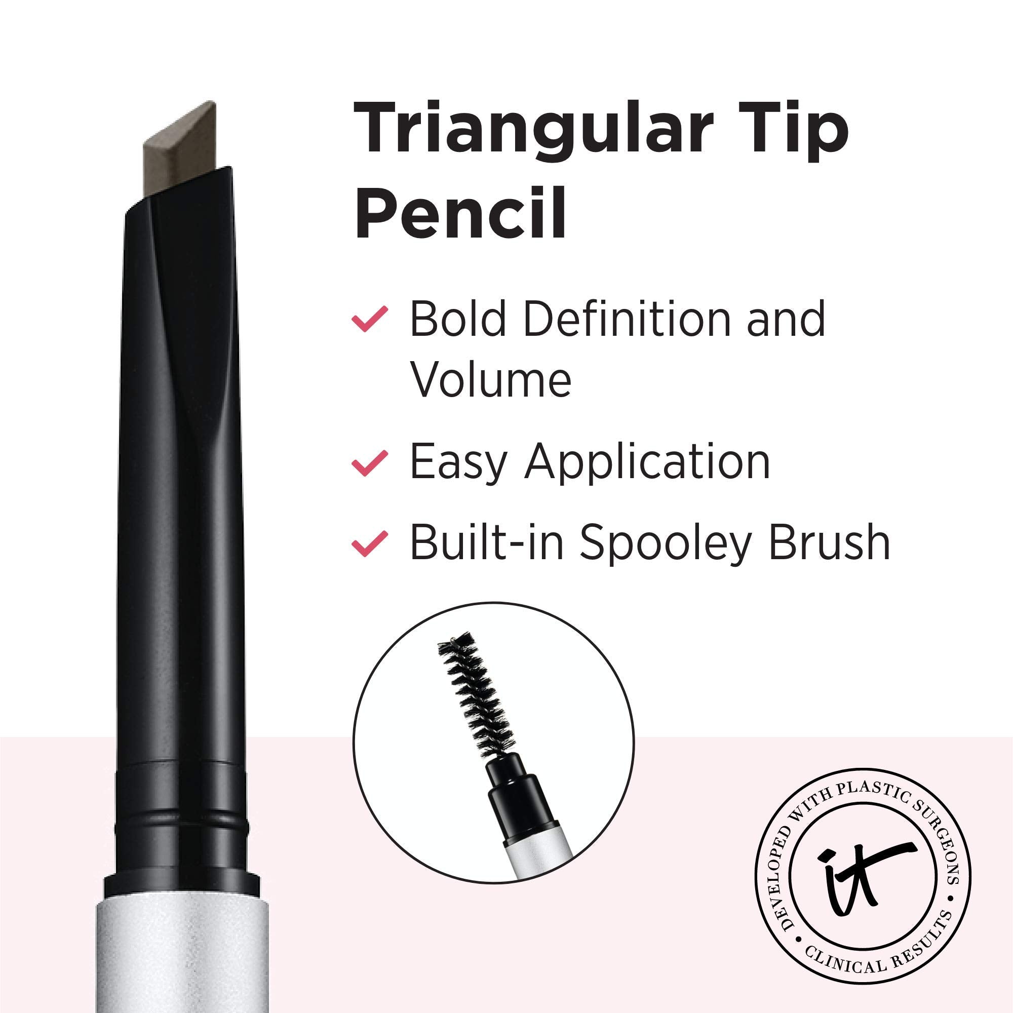 IT Cosmetics Brow PowerFULL facilita trazos suaves para cejas más claras o más oscuras.