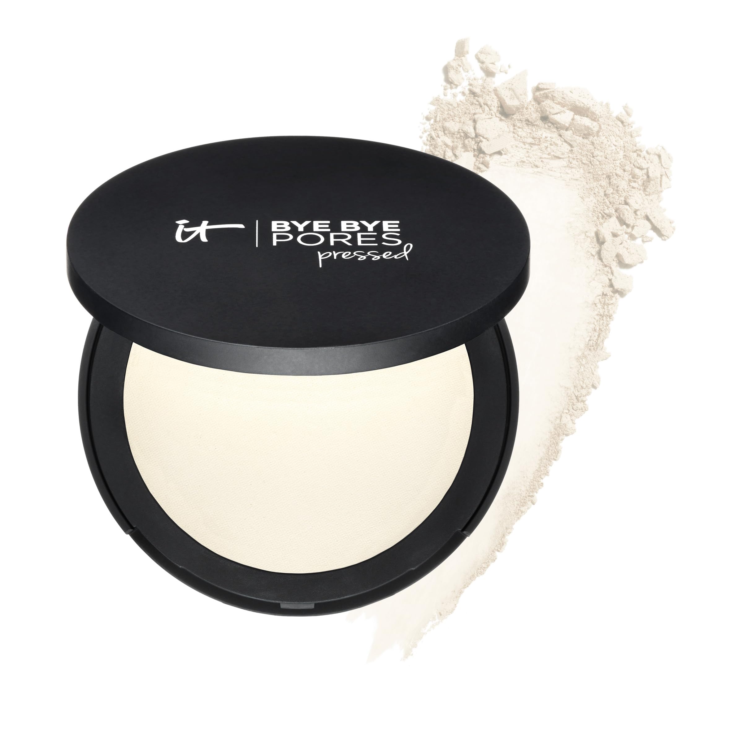 IT Cosmetics Bye Bye Pores polvo prensado en empaque compacto para retoques suaves