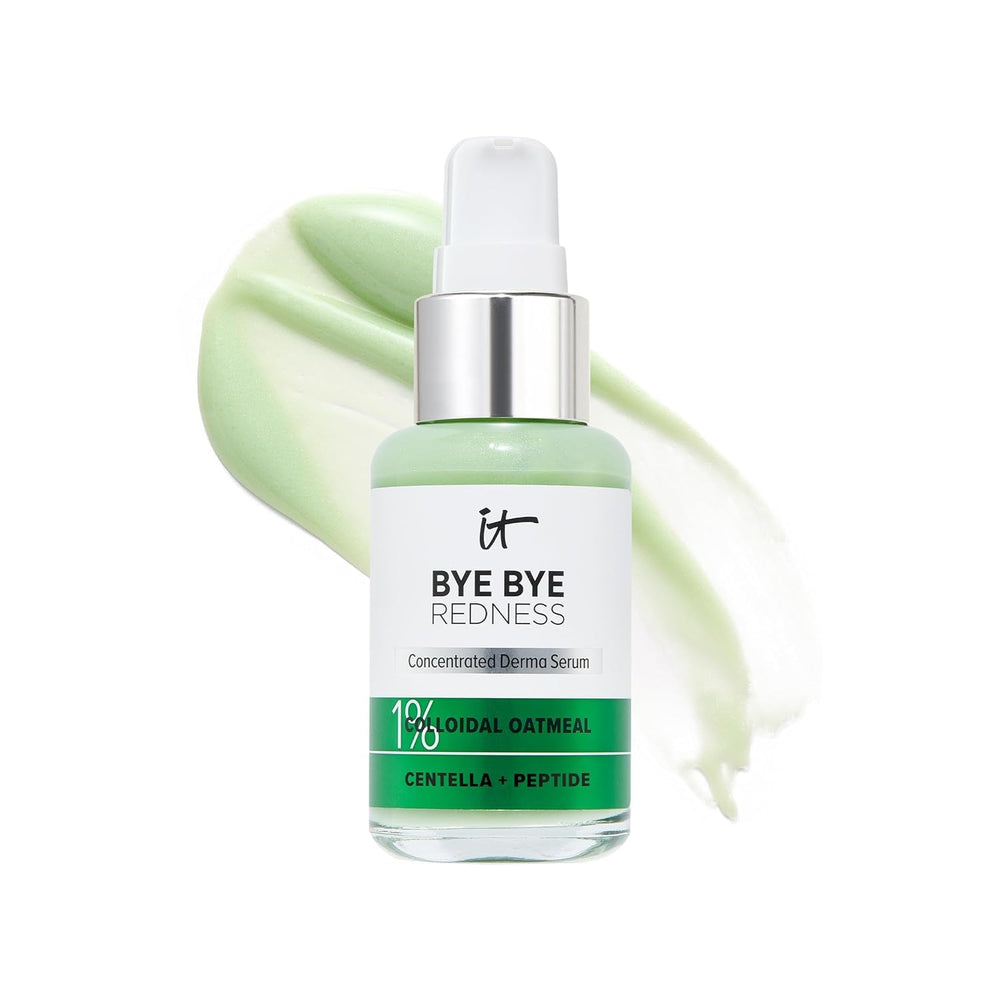 IT Cosmetics Bye Bye Redness Serum, botella-vertido, ofrece sensación calmante y tono más uniforme
