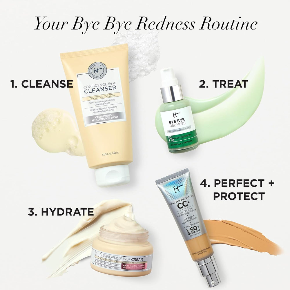 IT Cosmetics Bye Bye Redness Serum, puede ayudar a reducir el enrojecimiento visible con uso regular