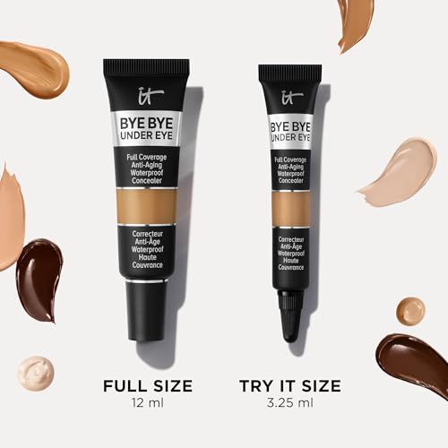 IT Cosmetics Bye Bye Under Eye Concealer Light Tan, aplicador practico para retoques rapidos.